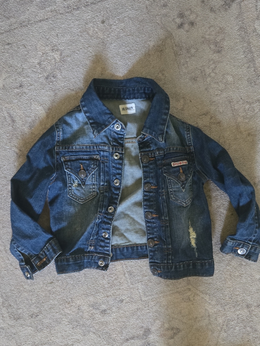 Hudson Jeans Kids Dark Wash Blue Denim Jacket Size 4
